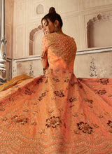 Load image into Gallery viewer, Peach Heavy Embroidered Lehenga Style Anarkali fashionandstylish.myshopify.com