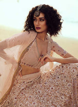 Load image into Gallery viewer, Peach Sequins Embroidered Stylish Lehenga Choli fashionandstylish.myshopify.com