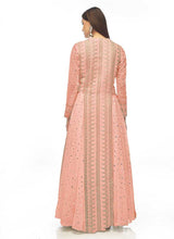 Load image into Gallery viewer, Peach and Gold Mirror Embroidered Indo Western Style Lehenga fashionandstylish.myshopify.com