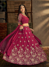 Load image into Gallery viewer, Pink And Gold Stylish Embroidered Lehenga Choli