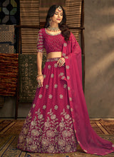 Load image into Gallery viewer, Pink And Gold Stylish Embroidered Lehenga Choli