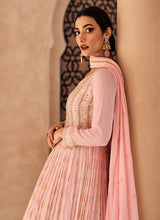 Load image into Gallery viewer, Pink Color Heavy Embroidered Anarkali Suit