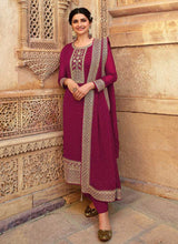 Load image into Gallery viewer, Pink Embroidered Pant Style Suit fashionandstylish.myshopify.com