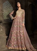 Load image into Gallery viewer, Pink Floral Embroidered Heavy Anarkali Suit fashionandstylish.myshopify.com