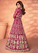 Load image into Gallery viewer, Pink Floral Embroidered Stylish Kalidar Anarkali fashionandstylish.myshopify.com