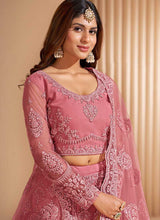 Load image into Gallery viewer, Pink Floral Embroidered Stylish Lehenga Choli fashionandstylish.myshopify.com
