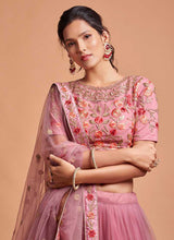 Load image into Gallery viewer, Pink Floral Heavy Embroidered Designer Lehenga Choli fashionandstylish.myshopify.com