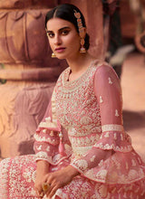 Load image into Gallery viewer, Pink Heavy Embroidered Designer Sharara Style Suit fashionandstylish.myshopify.com