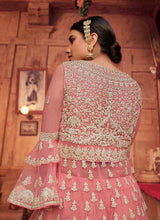 Load image into Gallery viewer, Pink Heavy Embroidered Designer Sharara Style Suit fashionandstylish.myshopify.com