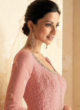 Load image into Gallery viewer, Pink Heavy Embroidered Gown Style Anarkali