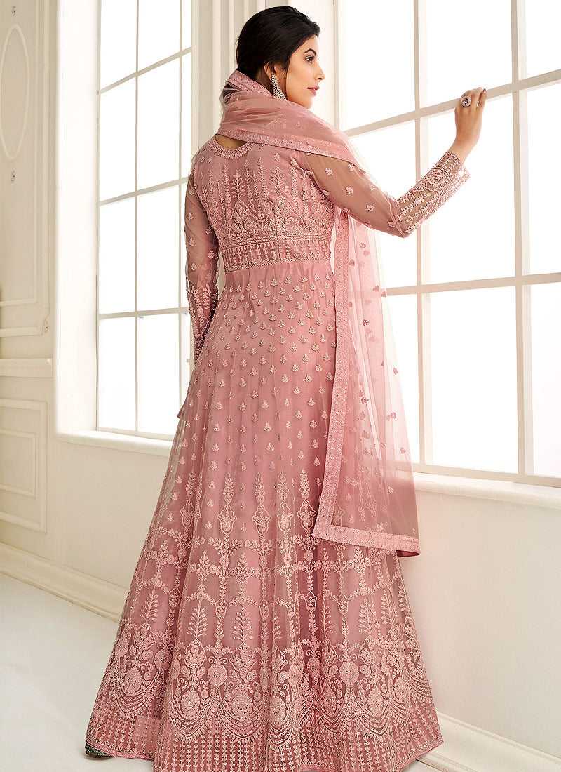 Gown Plain Pink Anarkali Ridhi Mehra Light Onion Pink Pleated Anarkali Set Ensemble India Gown Plain Pink Anarkali Ridhi Mehra Light Onion Pink Pleated Anarkali Set Ensemble India