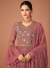 Load image into Gallery viewer, Pink Heavy Embroidered Sharara Style Suit fashionandstylish.myshopify.com
