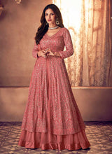 Load image into Gallery viewer, Pink Sequins Embroidered Slit Style Anarkali fashionandstylish.myshopify.com