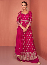Load image into Gallery viewer, Pink Heavy Embroidered Stylish Sharara Suit