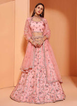 Load image into Gallery viewer, Pink Heavy Floral Embroidered Stylish Lehenga Choli fashionandstylish.myshopify.com