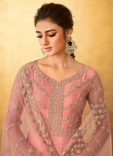 Load image into Gallery viewer, Pink Heavy Neck Embroidered Gown Style Anarkali fashionandstylish.myshopify.com