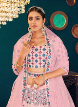 Load image into Gallery viewer, Pink Multicolor Heavy Embroidered Designer Lehenga Choli fashionandstylish.myshopify.com