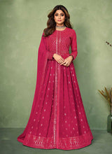 Load image into Gallery viewer, Pink Sequins Embroidered Jacket Style Anarkali Suit fashionandstylish.myshopify.com