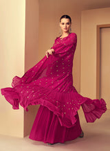 Load image into Gallery viewer, Pink Sequins Embroidered Jacket Style Designer Suit