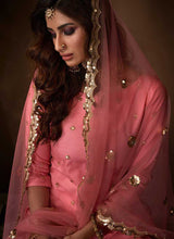 Load image into Gallery viewer, Pink Sequins Work Embroidered Gharara Style Suit fashionandstylish.myshopify.com