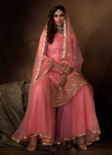 Load image into Gallery viewer, Pink Sequins Work Embroidered Gharara Style Suit fashionandstylish.myshopify.com