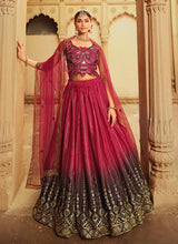 Load image into Gallery viewer, Pink Shaded Heavy Embroidered Stylish Lehenga Choli