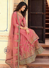 Load image into Gallery viewer, Pink and Gold Designer Heavy Embroidered Lehenga fashionandstylish.myshopify.com