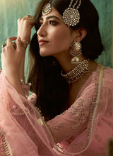 Load image into Gallery viewer, Pink and Gold Embroidered Lehenga fashionandstylish.myshopify.com