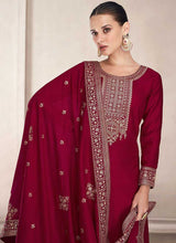 Load image into Gallery viewer, Pink and Gold Embroidered Pant Style Suit fashionandstylish.myshopify.com