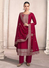 Load image into Gallery viewer, Pink and Gold Embroidered Pant Style Suit fashionandstylish.myshopify.com