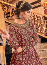 Load image into Gallery viewer, Pink and Gold Heavy Embroidered Anarkali fashionandstylish.myshopify.com