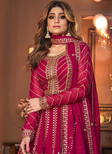 Load image into Gallery viewer, Pink and Gold Heavy Embroidered Festive Wear Lehenga fashionandstylish.myshopify.com