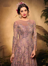 Load image into Gallery viewer, Pink and Gold Heavy Embroidered Kalidar Gown Style Anarkali fashionandstylish.myshopify.com