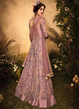 Load image into Gallery viewer, Pink and Gold Heavy Embroidered Kalidar Gown Style Anarkali fashionandstylish.myshopify.com