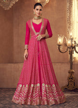 Load image into Gallery viewer, Pink and Gold Heavy Embroidered Lehenga Suit