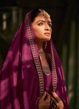 Load image into Gallery viewer, Pink and Gold Heavy Embroidered Stylish Palazzo Suit fashionandstylish.myshopify.com