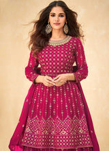 Load image into Gallery viewer, Pink and Gold Sequin Embroidered Indo Western Lehenga fashionandstylish.myshopify.com