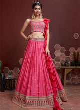 Load image into Gallery viewer, Pink and Gold Stylish Lehenga Choli