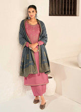 Load image into Gallery viewer, Pink and Grey Splendid Embroidered Pant Style Suit fashionandstylish.myshopify.com