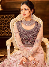Load image into Gallery viewer, Pink and Maroon Heavy Embroidered Anarkali Suit