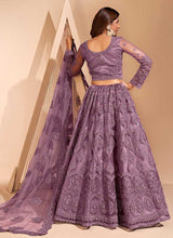 Load image into Gallery viewer, Purple Floral Embroidered Stylish Lehenga Choli fashionandstylish.myshopify.com