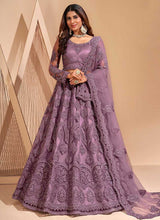 Load image into Gallery viewer, Purple Floral Embroidered Stylish Lehenga Choli fashionandstylish.myshopify.com