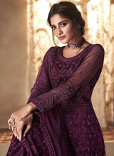 Load image into Gallery viewer, Purple Heavy Embroidered Gown Style Anarkali Suit fashionandstylish.myshopify.com