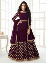 Load image into Gallery viewer, Purple Heavy Embroidered Gown Style Anarkali fashionandstylish.myshopify.com
