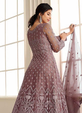 Load image into Gallery viewer, Purple Heavy Embroidered Kalidar Gown Style Anarkali fashionandstylish.myshopify.com