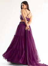 Load image into Gallery viewer, Purple Sequins Embroidered Stylish Lehenga Choli fashionandstylish.myshopify.com