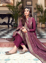 Load image into Gallery viewer, Purple and Gold Embroidered Pant Style Suit fashionandstylish.myshopify.com