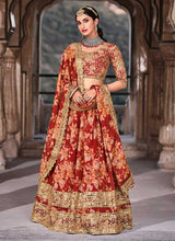 Load image into Gallery viewer, Red Heavy Embroidered Designer Lehenga Choli fashionandstylish.myshopify.com