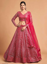 Load image into Gallery viewer, Red Sequin Heavy Embroidered Designer Lehenga Choli fashionandstylish.myshopify.com