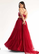 Load image into Gallery viewer, Red Sequins Embroidered Stylish Lehenga Choli fashionandstylish.myshopify.com